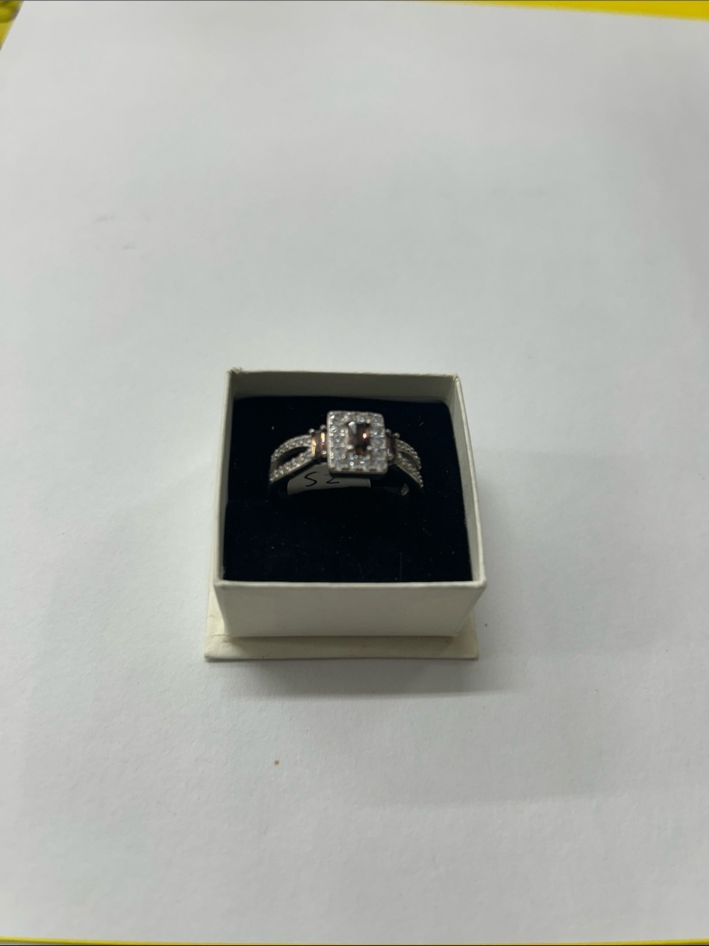 925 Sterling Silver Halo Cubic Zirconia Wedding Ring Size 9.5